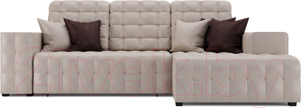 Изображение товара Диван угловой Mebel-Ars Мадрид правый (бархат бежевый Star Velvet 6 Beige)