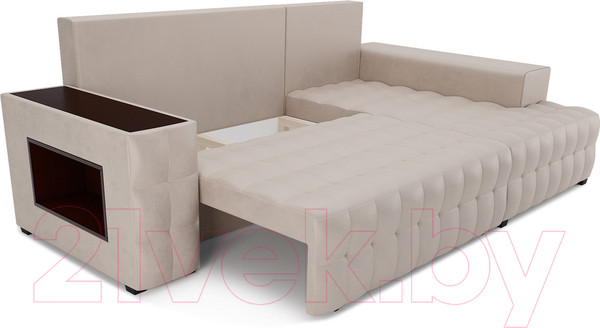 Изображение товара Диван угловой Mebel-Ars Мадрид правый (бархат бежевый Star Velvet 6 Beige)