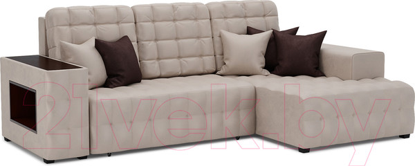 Изображение товара Диван угловой Mebel-Ars Мадрид правый (бархат бежевый Star Velvet 6 Beige)