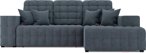 Изображение товара Диван угловой Mebel-Ars Мадрид правый (велюр серо-синий HB-178 26)