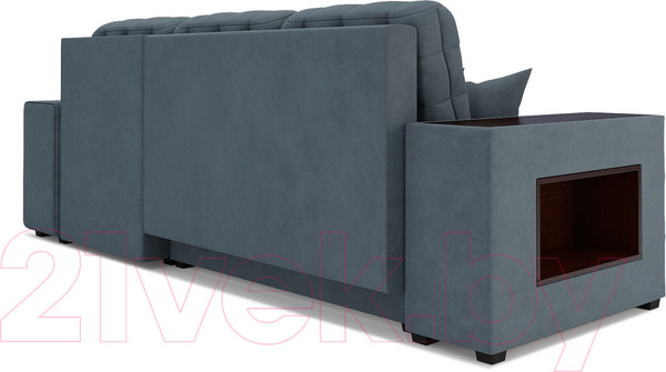 Изображение товара Диван угловой Mebel-Ars Мадрид правый (велюр серо-синий HB-178 26)