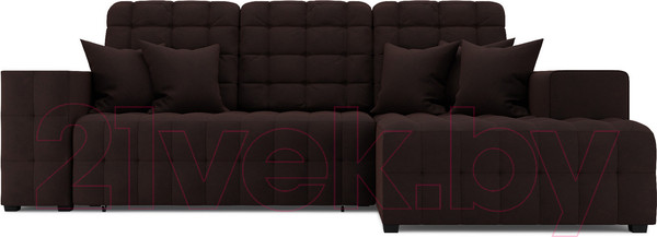 Изображение товара Диван угловой Mebel-Ars Мадрид правый (велюр шоколад HB-178 16)