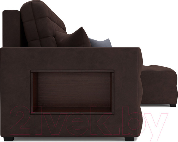 Изображение товара Диван угловой Mebel-Ars Мадрид правый (велюр молочный шоколад НВ-178 13)