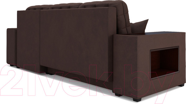 Изображение товара Диван угловой Mebel-Ars Мадрид правый (велюр молочный шоколад НВ-178 13)