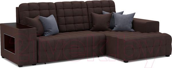 Изображение товара Диван угловой Mebel-Ars Мадрид правый (велюр молочный шоколад НВ-178 13)