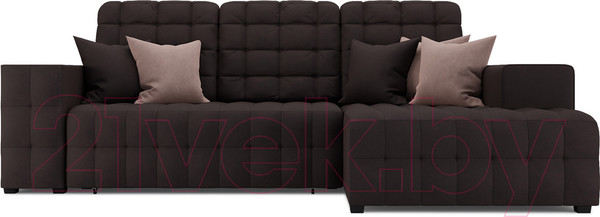 Изображение товара Диван угловой Mebel-Ars Мадрид правый (кордрой коричневый)