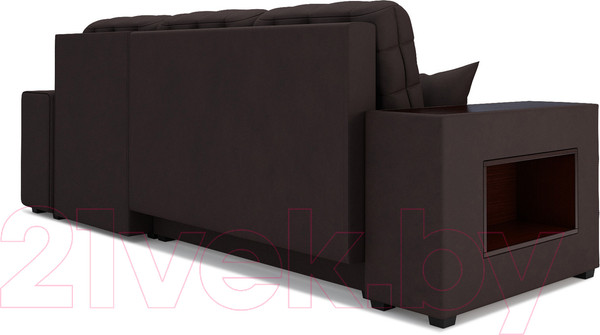 Изображение товара Диван угловой Mebel-Ars Мадрид правый (кордрой коричневый)
