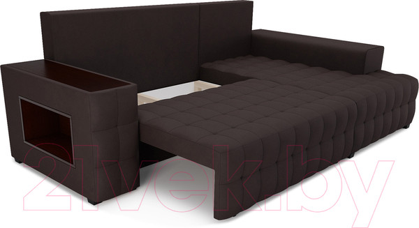Изображение товара Диван угловой Mebel-Ars Мадрид правый (кордрой коричневый)