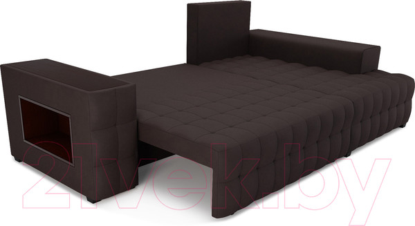 Изображение товара Диван угловой Mebel-Ars Мадрид правый (кордрой коричневый)