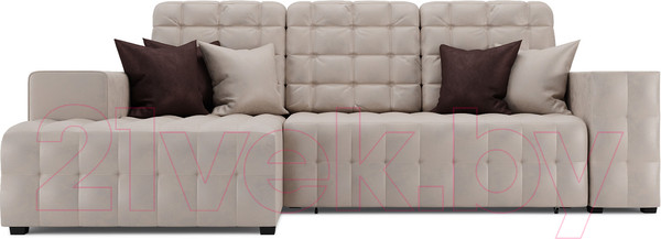 Изображение товара Диван угловой Mebel-Ars Мадрид левый (бархат бежевый Star Velvet 6 Beige)