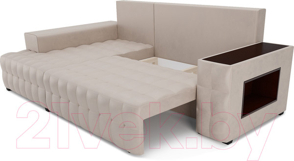Изображение товара Диван угловой Mebel-Ars Мадрид левый (бархат бежевый Star Velvet 6 Beige)