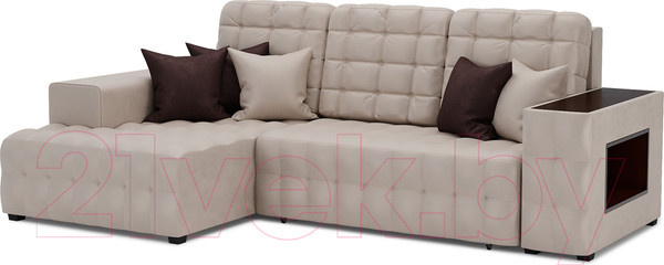 Изображение товара Диван угловой Mebel-Ars Мадрид левый (бархат бежевый Star Velvet 6 Beige)
