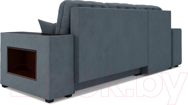 Изображение товара Диван угловой Mebel-Ars Мадрид левый (велюр серо-синий HB-178 26)