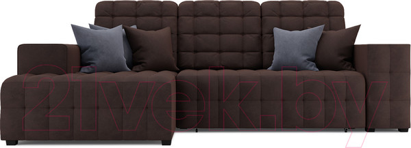 Изображение товара Диван угловой Mebel-Ars Мадрид левый (велюр молочный шоколад НВ-178 13)