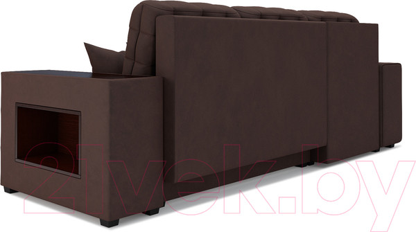 Изображение товара Диван угловой Mebel-Ars Мадрид левый (велюр молочный шоколад НВ-178 13)