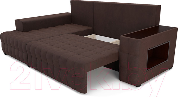 Изображение товара Диван угловой Mebel-Ars Мадрид левый (велюр молочный шоколад НВ-178 13)