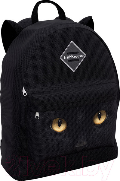 Изображение товара Школьный рюкзак Erich Krause EasyLine Animals 17L Black Cat / 57280