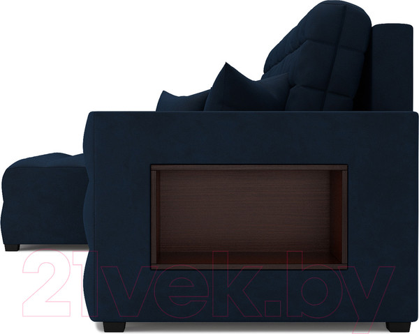 Изображение товара Диван угловой Mebel-Ars Мадрид левый (темно-синий/Luna 034)