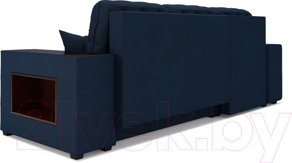 Изображение товара Диван угловой Mebel-Ars Мадрид левый (темно-синий/Luna 034)