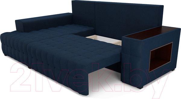Изображение товара Диван угловой Mebel-Ars Мадрид левый (темно-синий/Luna 034)