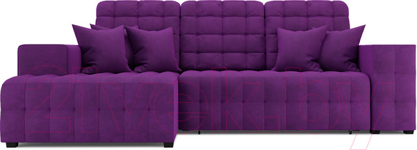 Изображение товара Диван угловой Mebel-Ars Мадрид левый (фиолетовый)