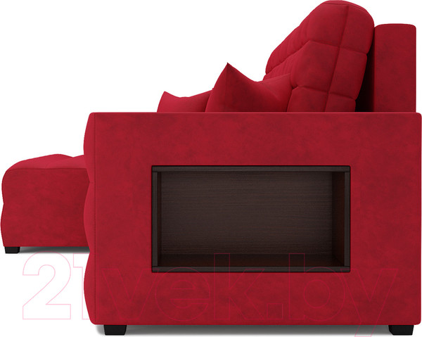 Изображение товара Диван угловой Mebel-Ars Мадрид левый (кордрой красный)