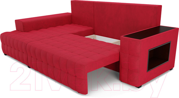 Изображение товара Диван угловой Mebel-Ars Мадрид левый (кордрой красный)