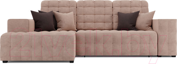 Изображение товара Диван угловой Mebel-Ars Мадрид левый (кордрой бежевый)