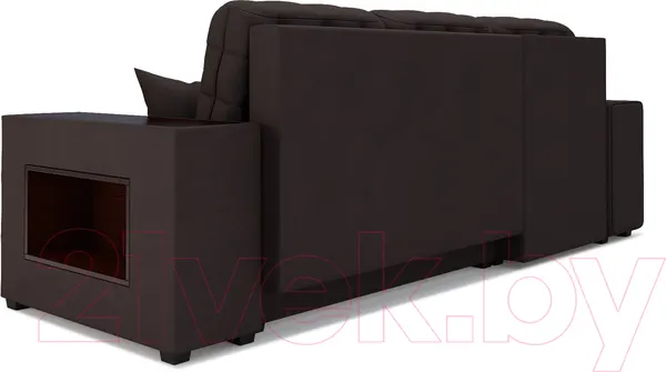 Изображение товара Диван угловой Mebel-Ars Мадрид левый (кордрой коричневый)