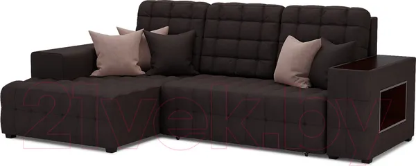 Изображение товара Диван угловой Mebel-Ars Мадрид левый (кордрой коричневый)