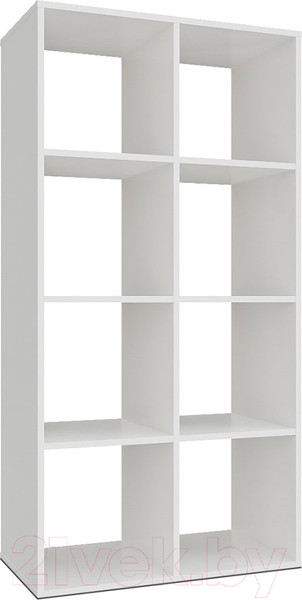 Изображение товара Стеллаж Mebel-Ars Калакс 2x4 (белый)