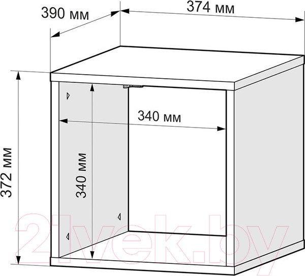 Изображение товара Стеллаж Mebel-Ars Калакс 1x1 (венге цаво)