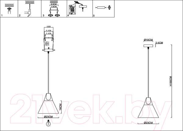 Изображение товара Потолочный светильник Evoluce SLE125113-01