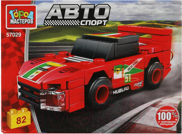 Изображение товара Конструктор Город мастеров Спорткар / 57029-KK (82эл)