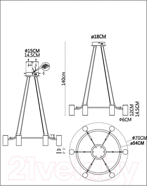 Изображение товара Люстра ST Luce SL1215.403.06