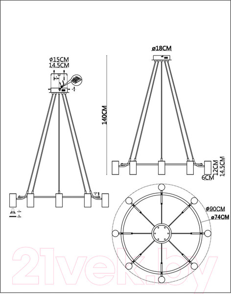 Изображение товара Люстра ST Luce SL1215.403.08