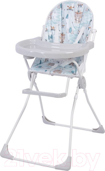 Изображение товара Стульчик для кормления Baby Boom Мишка с перьями / 0002483-03 (серый)