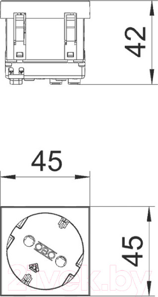 Изображение товара Розетка OBO Bettermann STD-D3 AL1 / 6120082 (алюминий)
