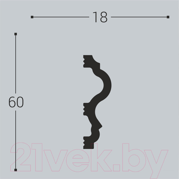 Изображение товара Молдинг Bello-Deco XPS М 6 (60x18)