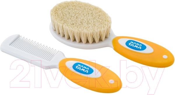 Изображение товара Набор для ухода за волосами детский Мама Тама Натуральная щетина / MT/080 (оранжевый)