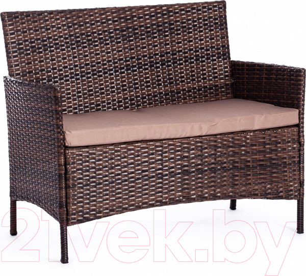 Изображение товара Комплект садовой мебели Tetchair Лаундж (темно-коричневый/серый)
