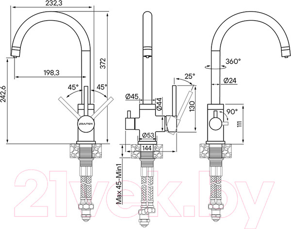 Изображение товара Смеситель Paulmark Essen Es213211-NI
