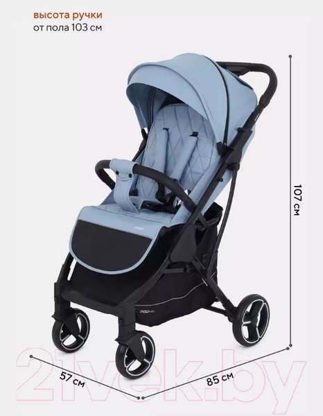 Изображение товара Детская прогулочная коляска MOWbaby Smart 2023 / MB101 (Blue)