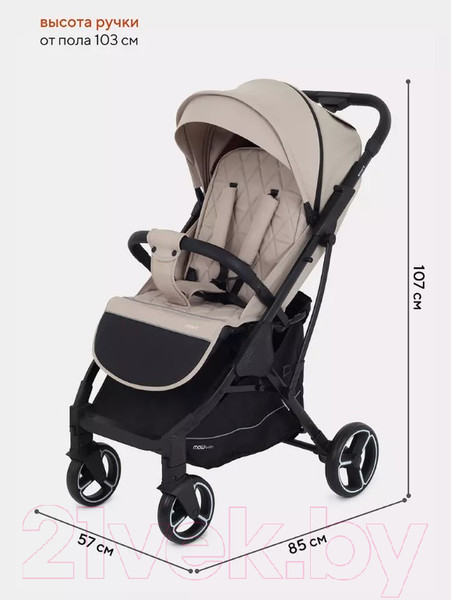 Изображение товара Детская прогулочная коляска MOWbaby Smart 2023 / MB101 (Beige)
