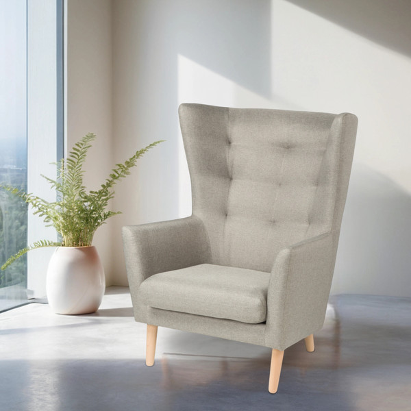 Изображение товара Кресло мягкое Mio Tesoro Саари (светло-серый)