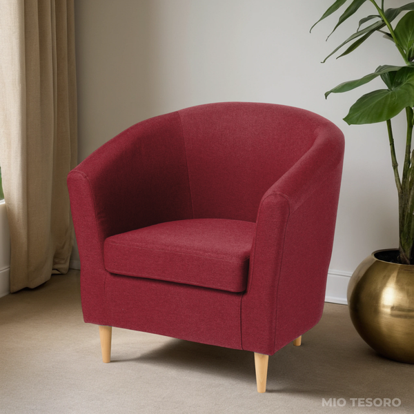 Изображение товара Кресло мягкое Mio Tesoro Тунне (бордовый)