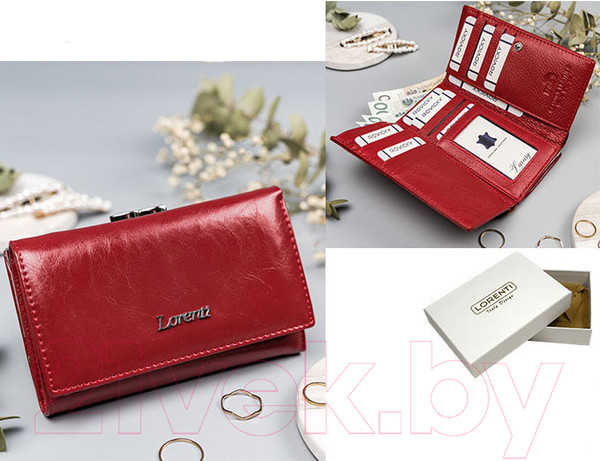 Изображение товара Портмоне Cedar Lorenti 55020-BPR-RFID (красный)