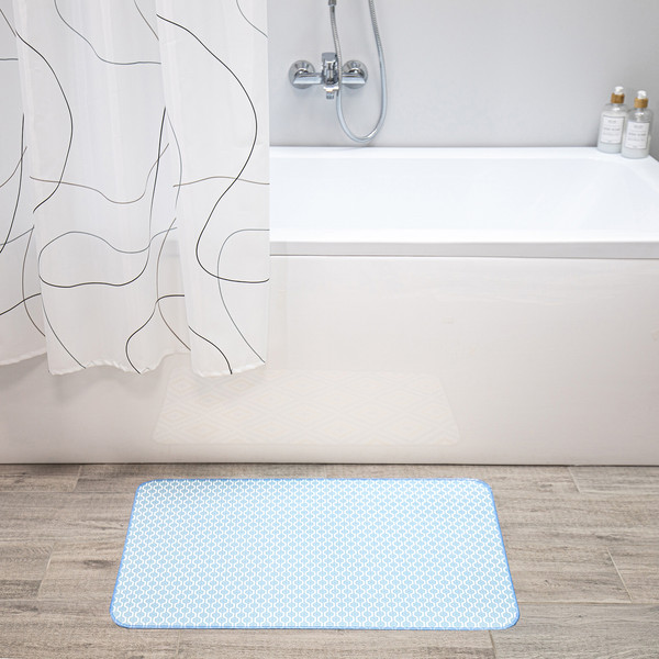 Изображение товара Коврик для ванной Вилина 7068 001 (50x85, противоскользящий, синий)