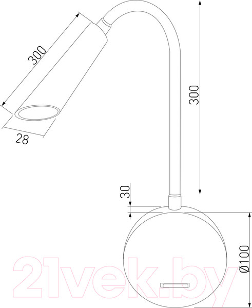 Изображение товара Бра Elektrostandard Stem 40120/LED (черный)