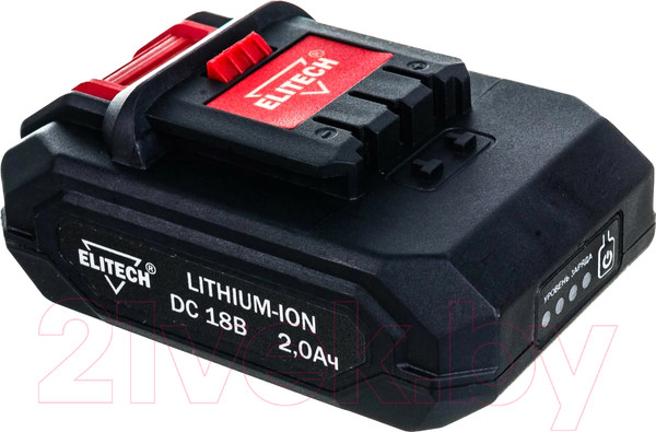 Изображение товара Аккумулятор для электроинструмента Elitech 18V 2.0 Ah (1820.098600)